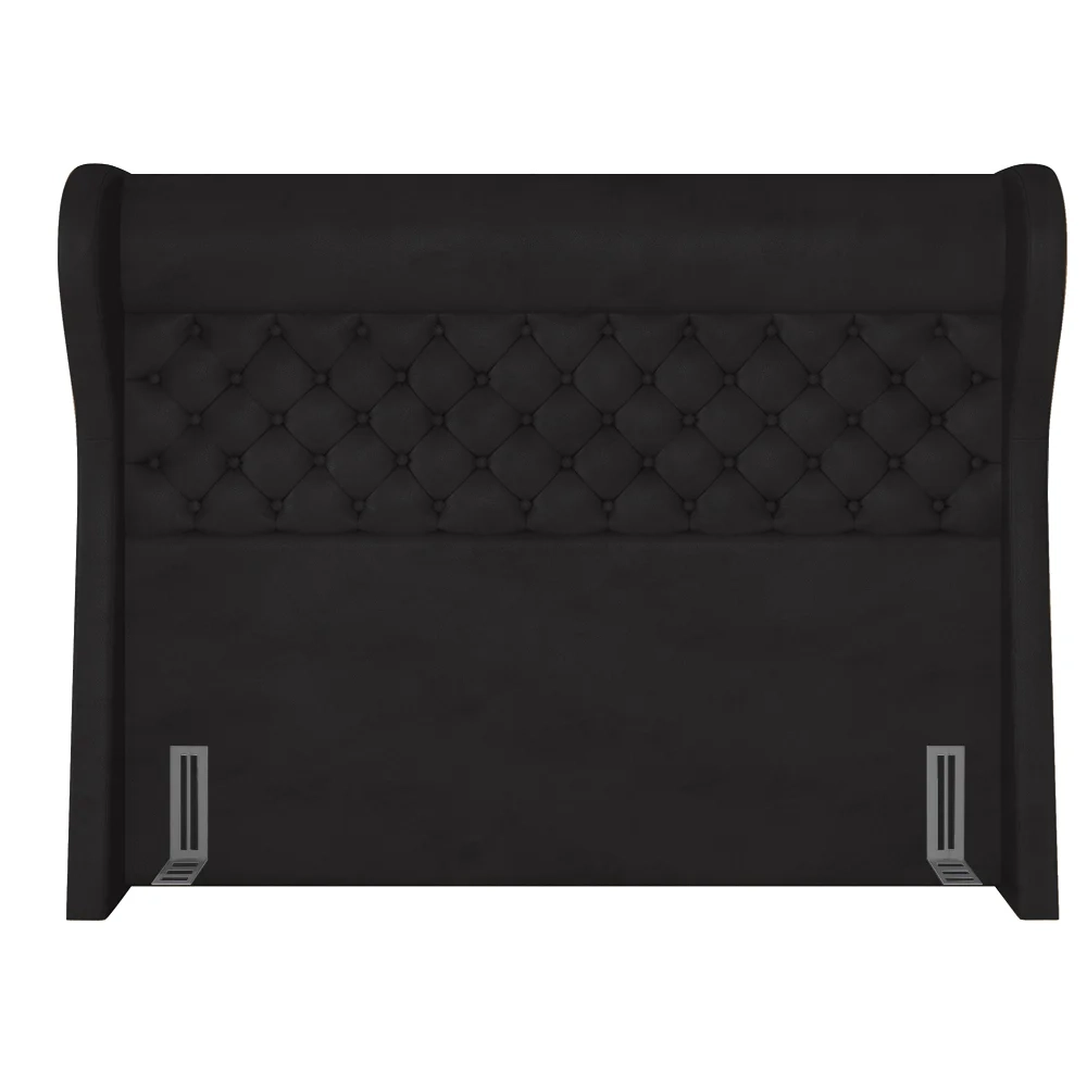 Cabeceira Cama Box Casal Queen 160cm Trinidad Z37 Sintético Preto - Mpozenato