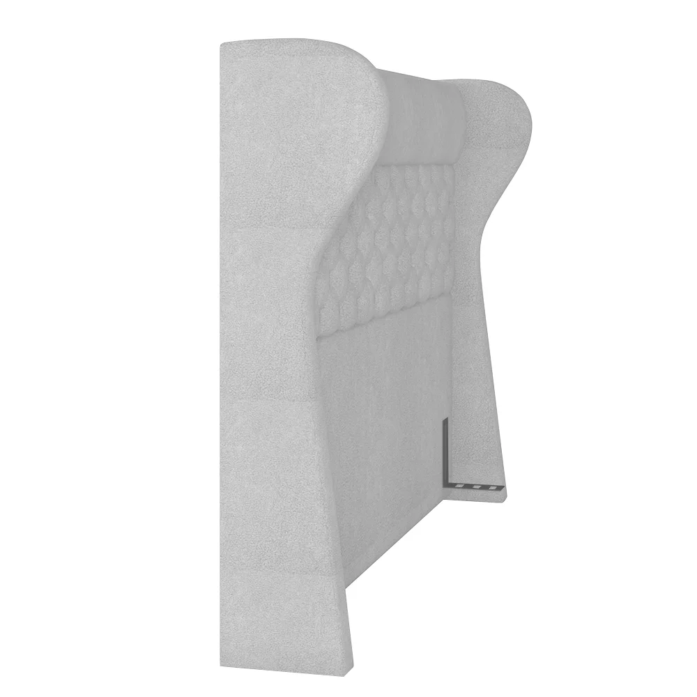 Cabeceira Cama Box Casal King 195cm Trinidad Z37 Boucle Branco - Mpozenato