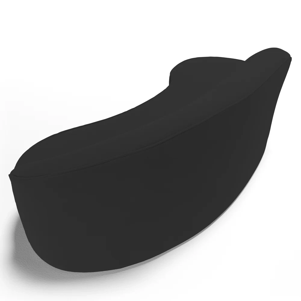 Sofá Living  4 Lugares 280cm Braço Direito Mozart D06 Veludo Preto - Mpozenato