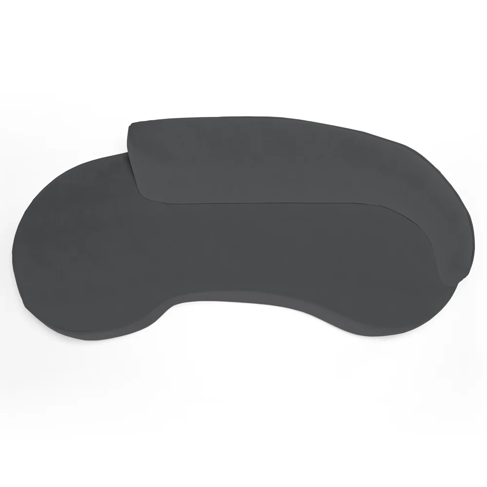 Sofá Living  4 Lugares 280cm Braço Direito Mozart D06 Veludo Cinza - Mpozenato