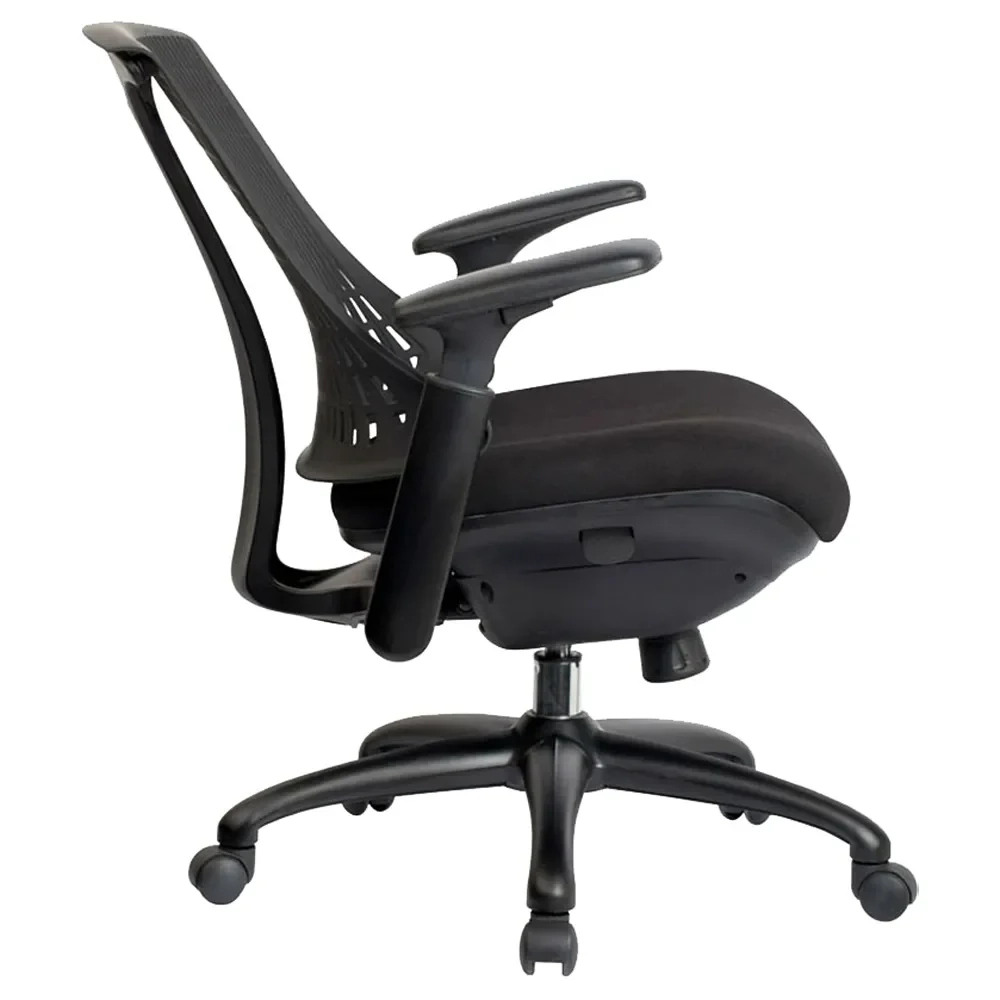 Cadeira de Escritório Diretor Giratória com Regulagem Dori R02 Sintético Preto - Mpozenato