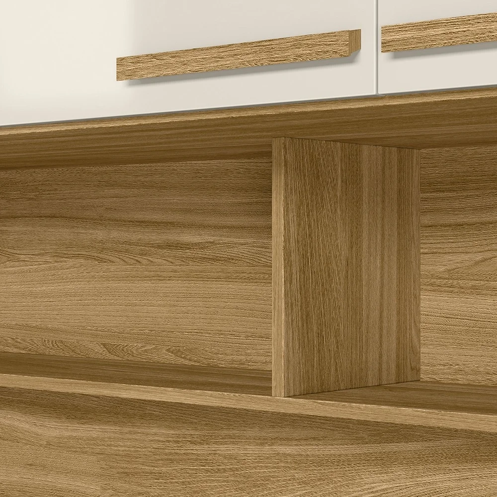 Guarda Roupa Casal Modulado Completo Lorena Z17 Freijó/Off White - Mpozenato