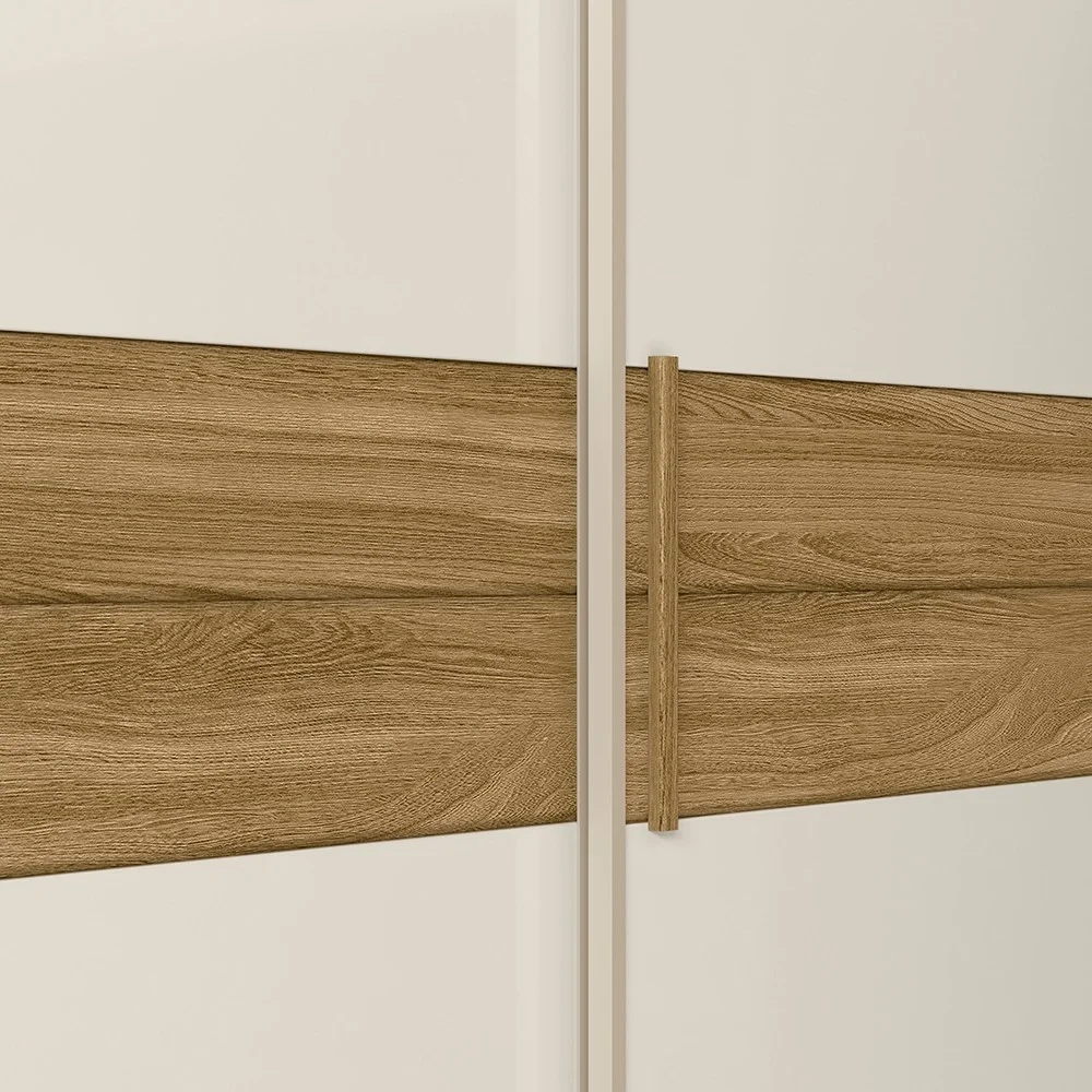 Guarda Roupa Casal Modulado Completo Lorena Z17 Freijó/Off White - Mpozenato