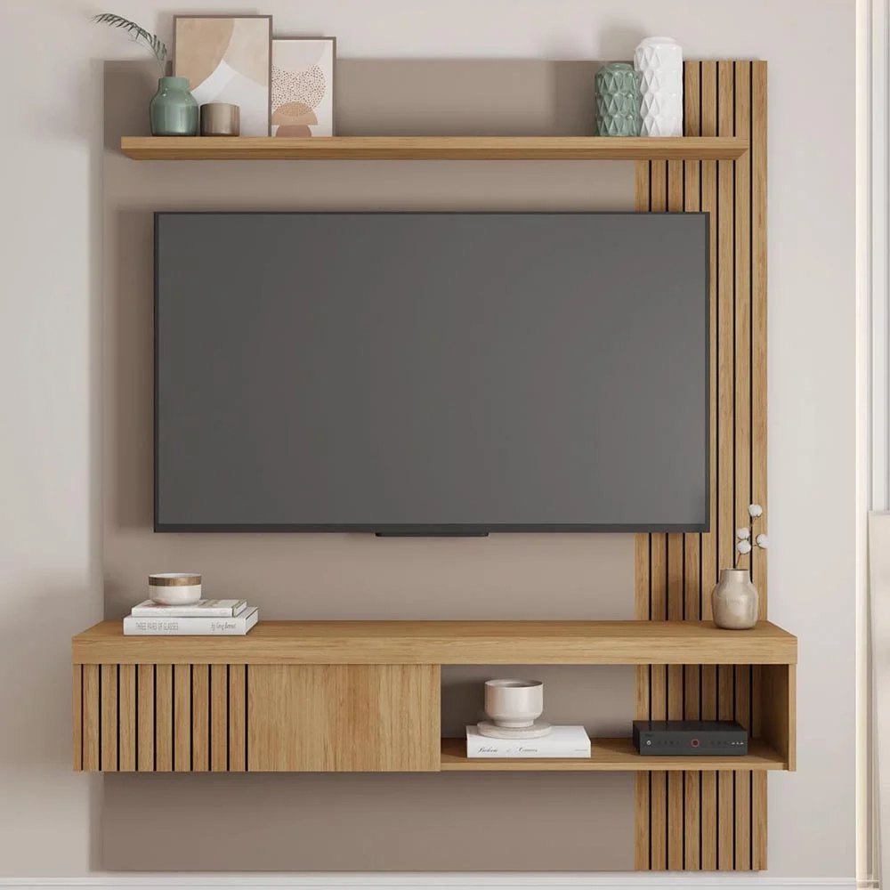 Painel para TV Suspenso 55 Pol. Helen C01 Buriti/Fendi - Mpozenato