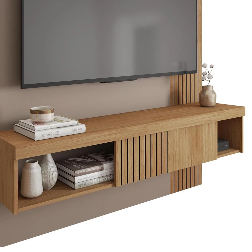 Painel para TV Suspenso 55 Pol. Helen C01 Buriti/Fendi - Mpozenato