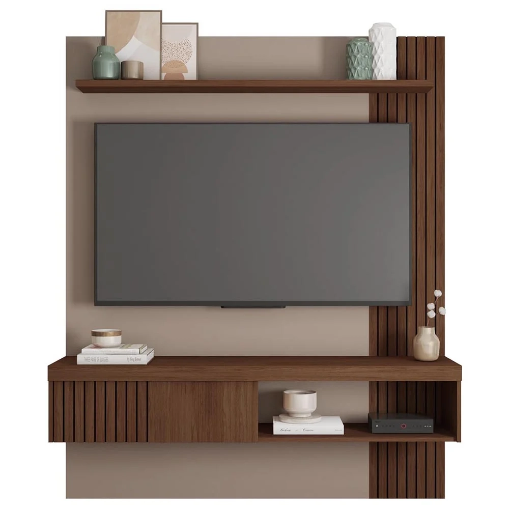 Painel para TV Suspenso 55 Pol. Helen C01 Fendi/Havana - Mpozenato