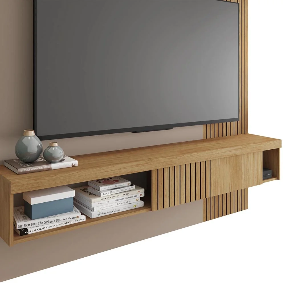 Painel para TV Suspenso 65 Pol. Helen C01 Buriti/Fendi - Mpozenato