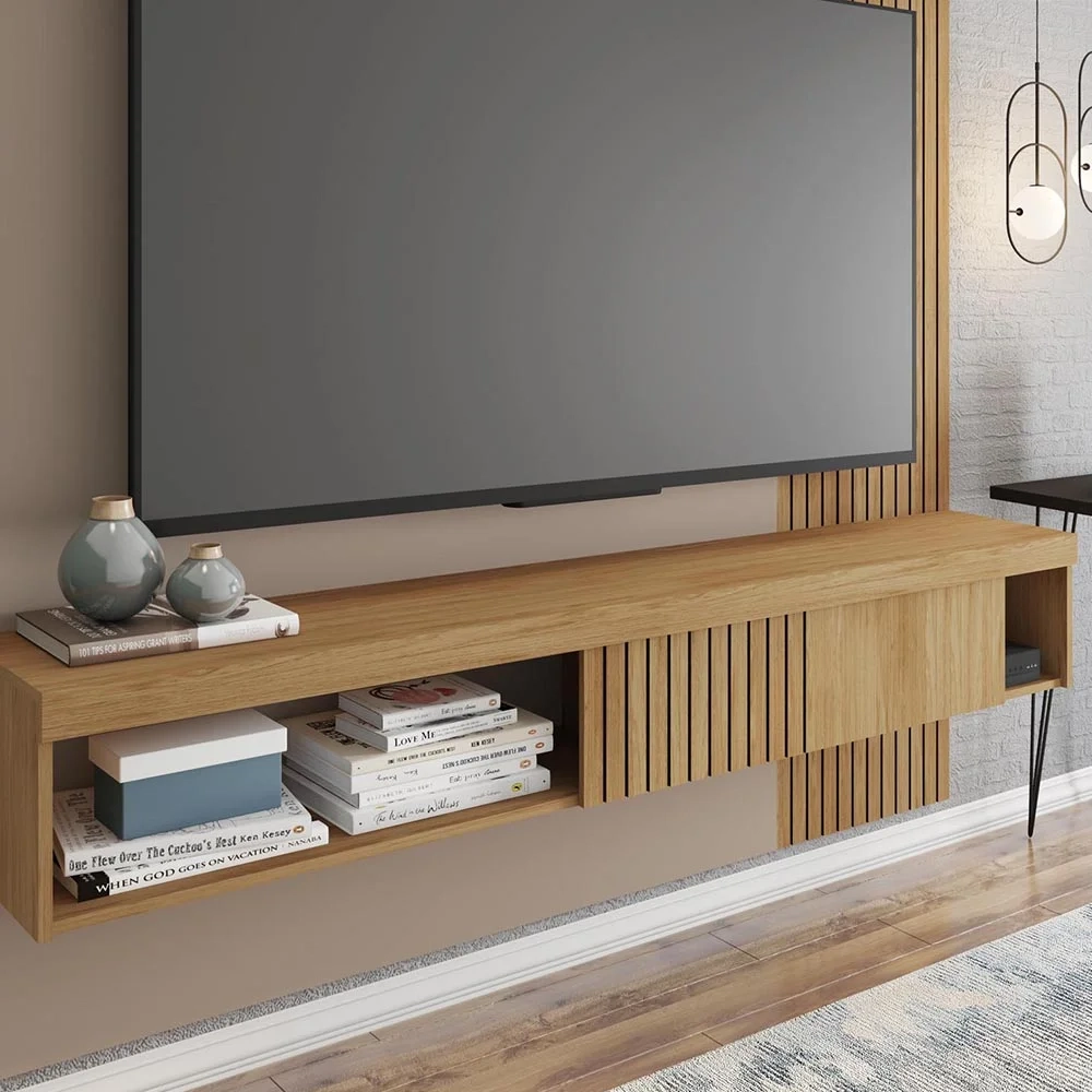 Painel para TV Suspenso 65 Pol. Helen C01 Buriti/Fendi - Mpozenato