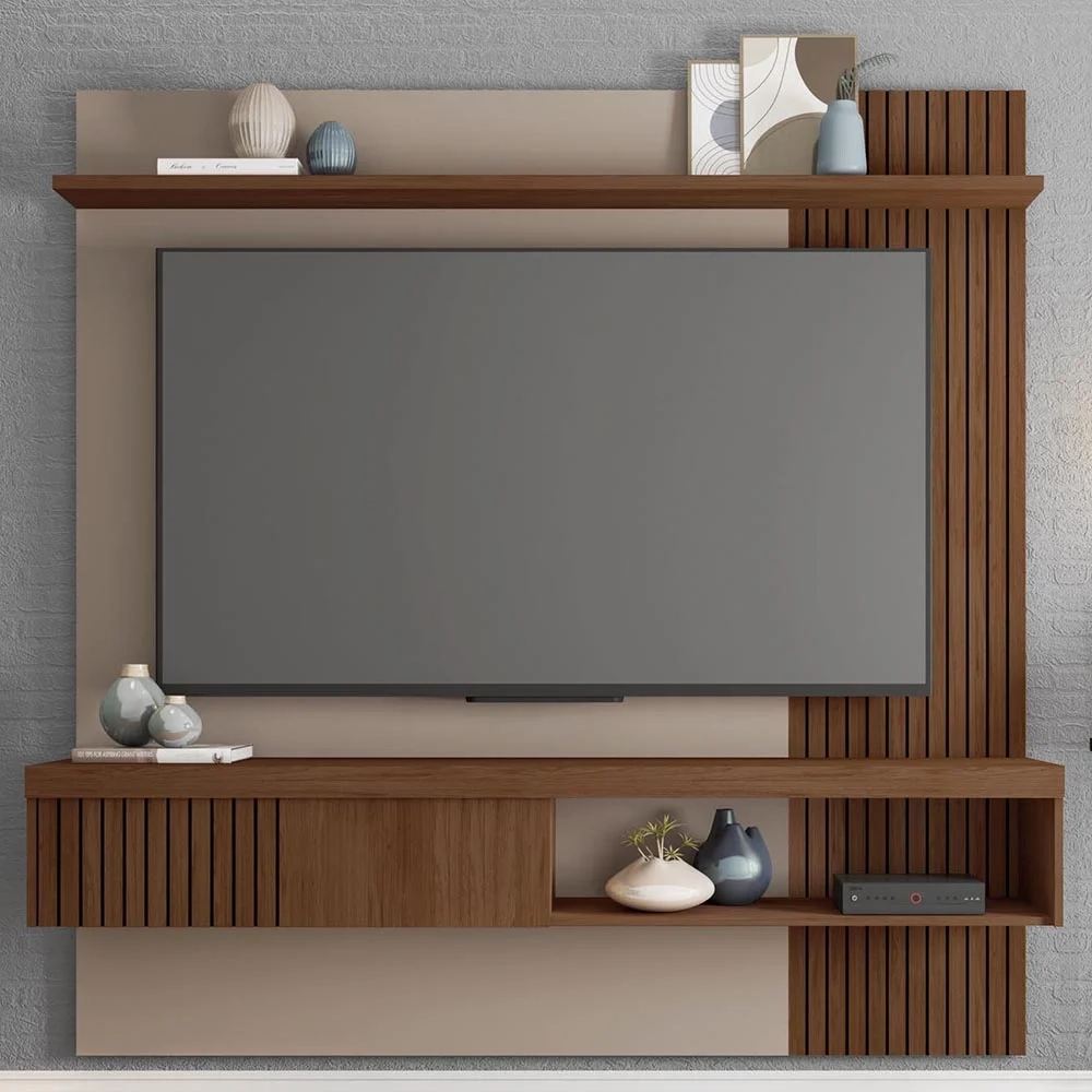 Painel para TV Suspenso 65 Pol. Helen C01 Fendi/Havana - Mpozenato