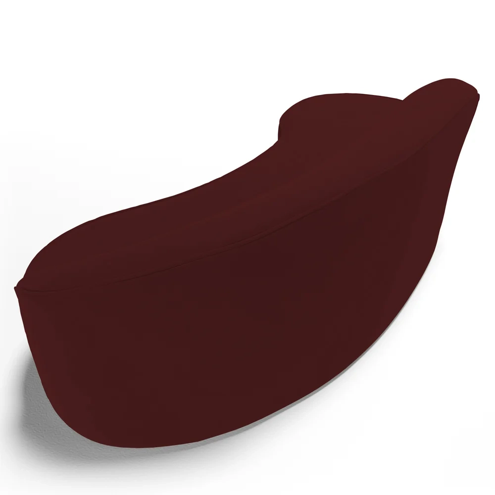 Sofá Living  4 Lugares 300cm Braço Direito Mozart D06 Veludo Vermelho - Mpozenato