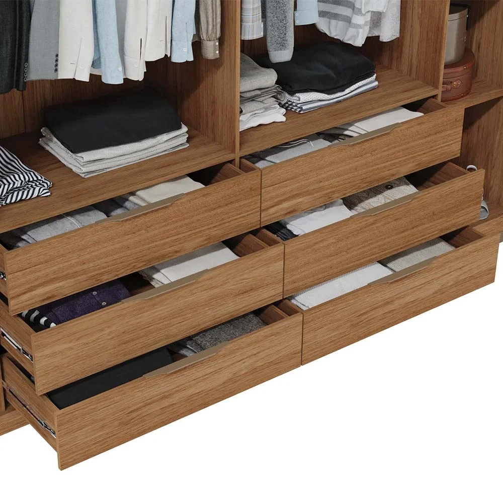 Guarda Roupa Casal Com 2 Espelhos 6 Portas Martin C01 Buriti - Mpozenato