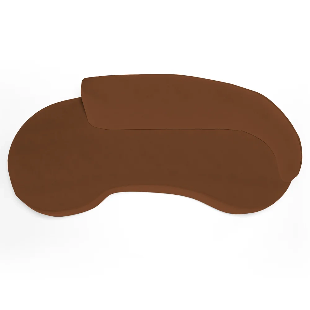 Sofá Living  4 Lugares 300cm Braço Direito Mozart D06 Veludo Telha - Mpozenato