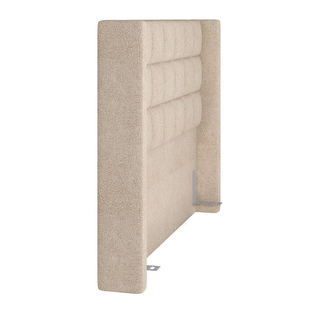 Cabeceira Cama Box Casal 140cm Pisa Z37 Boucle Bege - Mpozenato