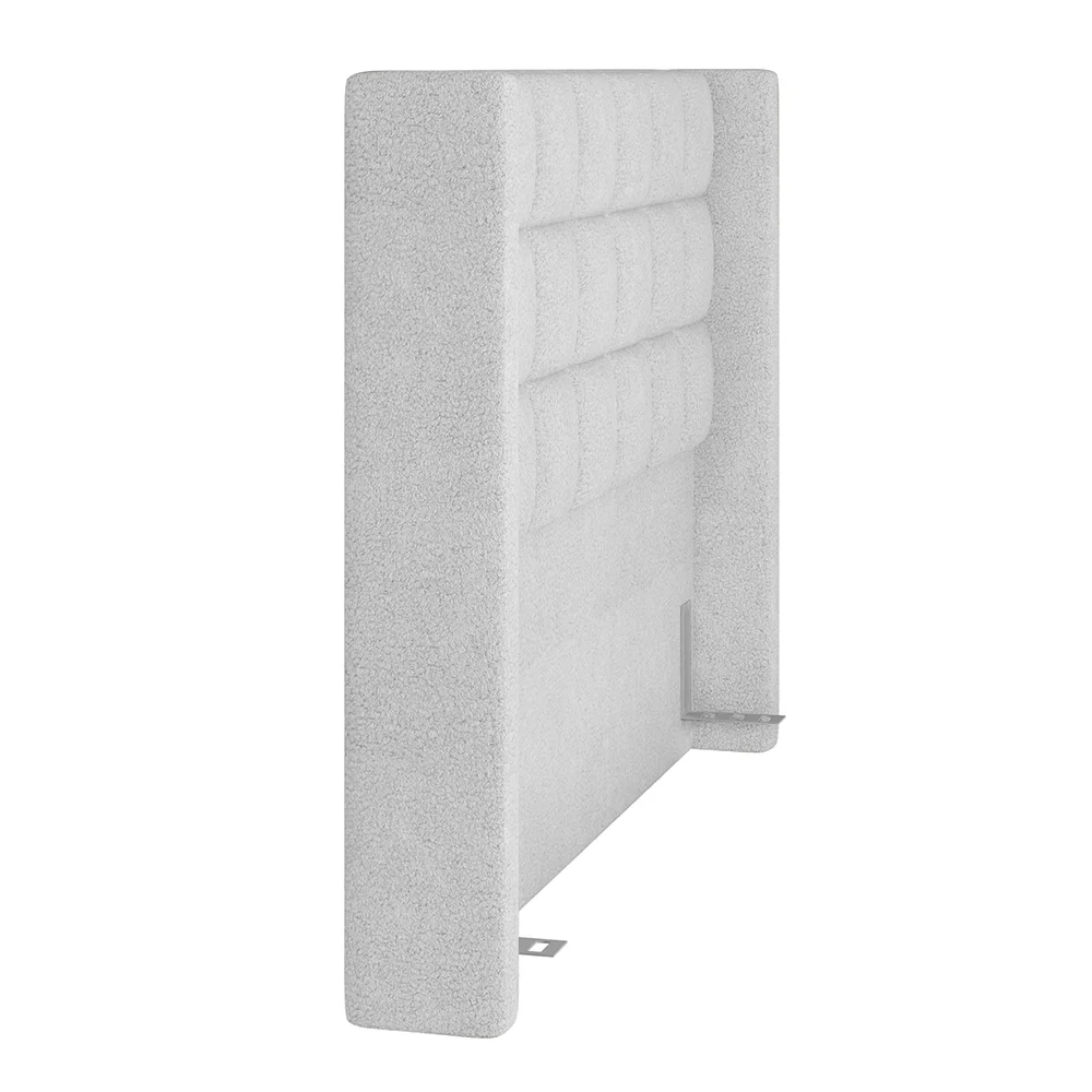 Cabeceira Cama Box Queen 160cm Pisa Z37 Boucle Branco - Mpozenato