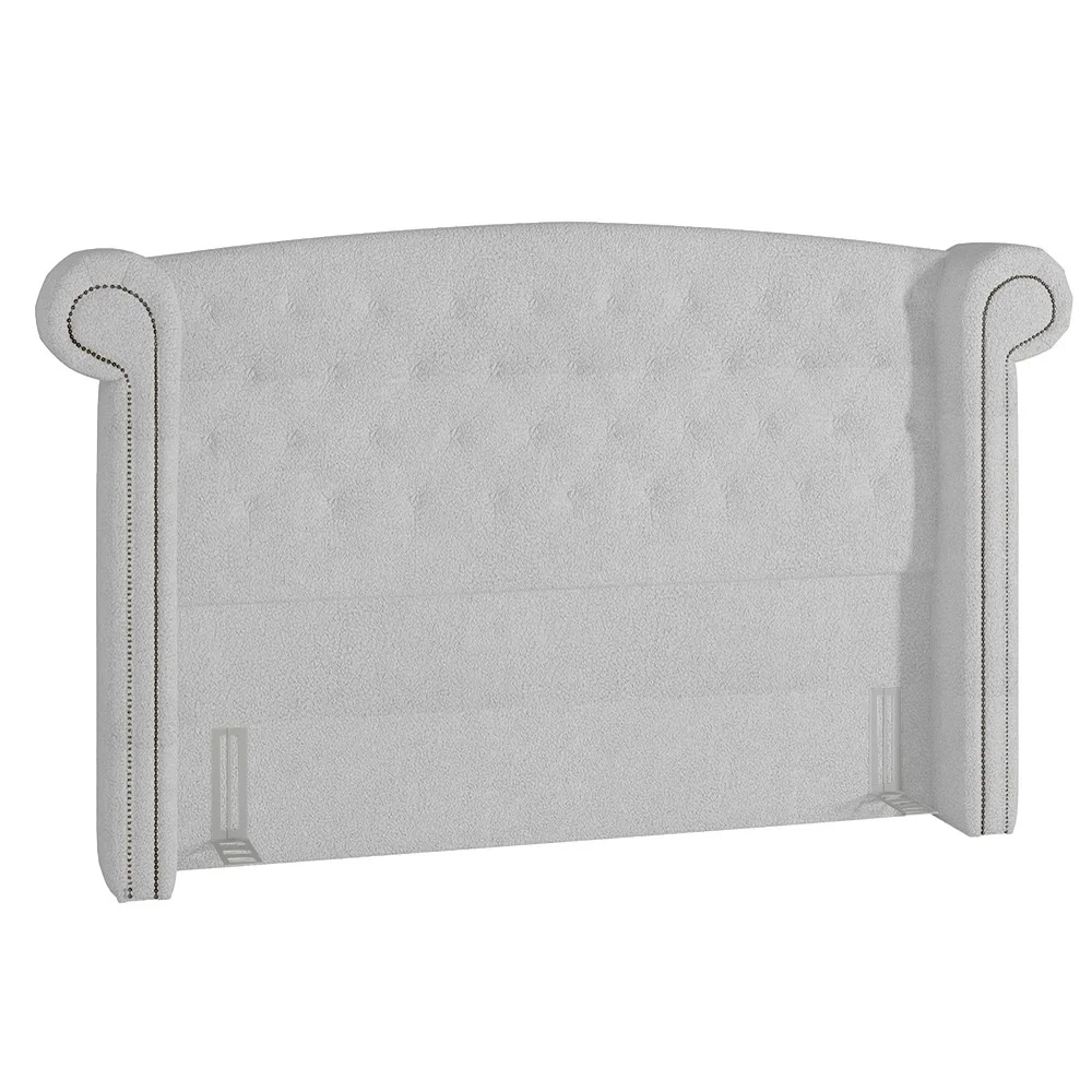 Cabeceira Cama Box Casal 140cm Provença Z37 Boucle Branco - Mpozenato