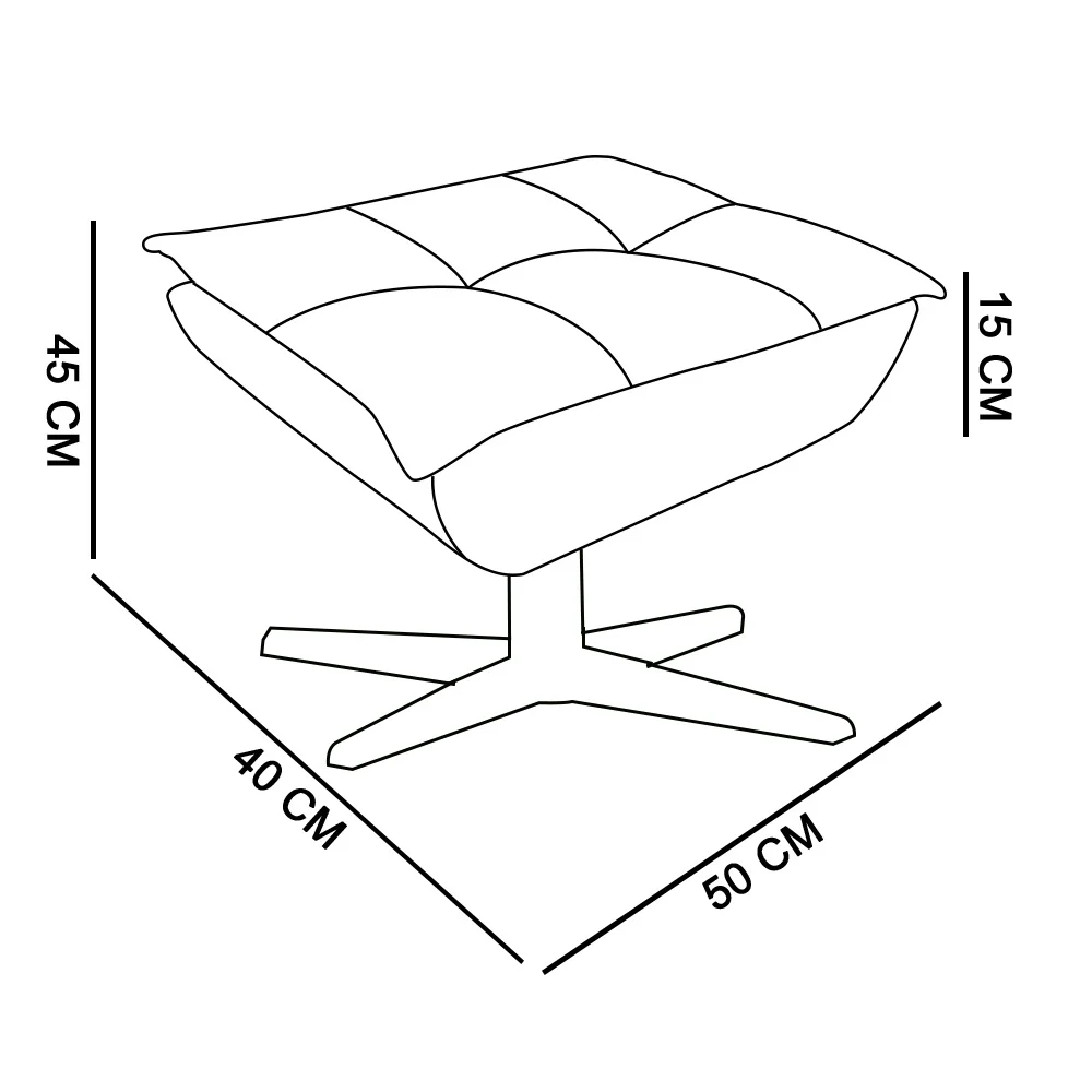 Poltrona Decorativa Base Giratória Cromada com Puff Opla Suede Grafite - Ibiza