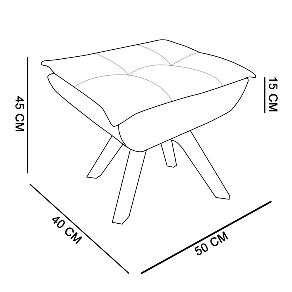 Kit 2 Poltronas Decorativas Base Giratória Giromad com Puff Opla Suede Grafite - Ibiza