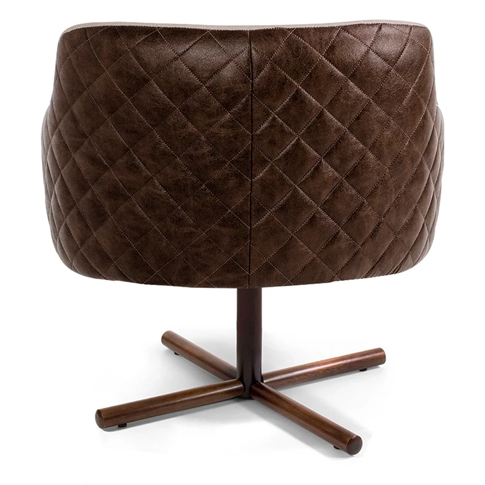 Kit 2 Poltronas Jade Xis Giratória Corano B-10 Linho C-129 Bege - Domi