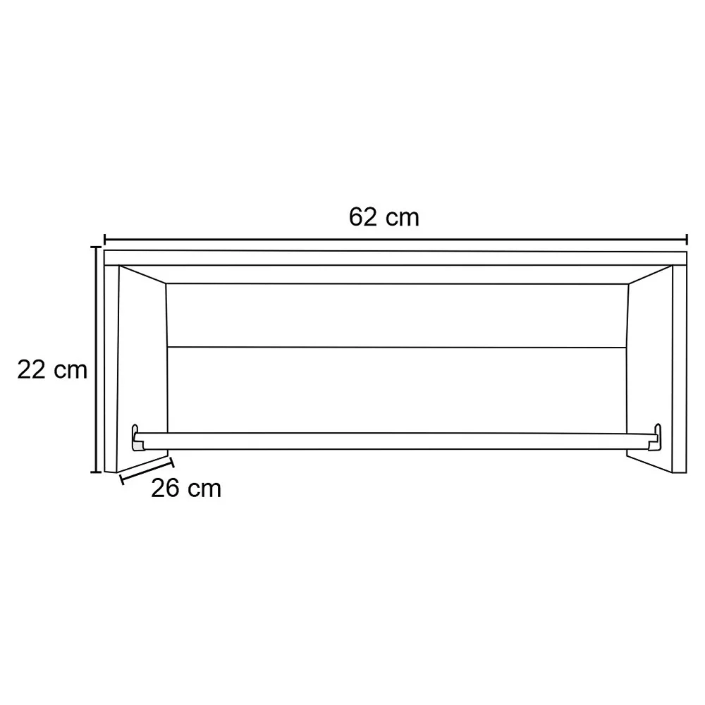 Kit 4 Nichos Cabideiros Suspensos Berlim Branco - Lumil Móveis