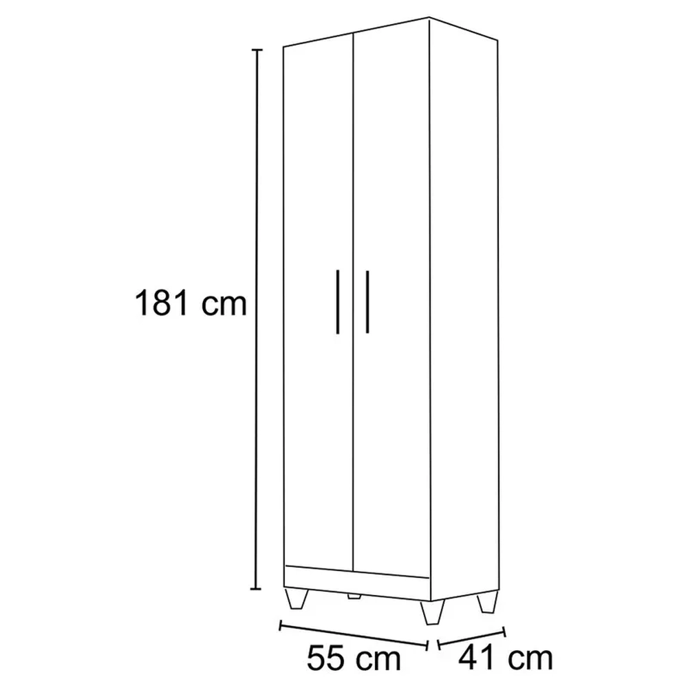Kit 2 Armários Multiuso Organizador 2 Portas Astrid Z17 Branco - Mpozenato