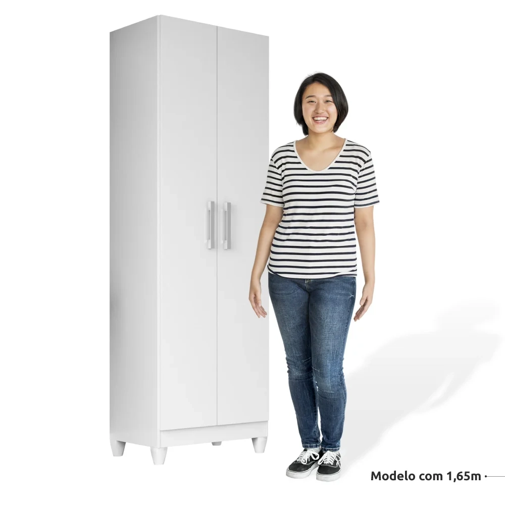 Kit 2 Armários Multiuso Organizador 2 Portas Astrid Z17 Branco - Mpozenato