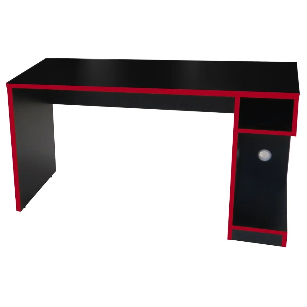 Mesa Para Computador Notebook Gamer 136cm Player F02 Preto/Vermelho - Mpozenato