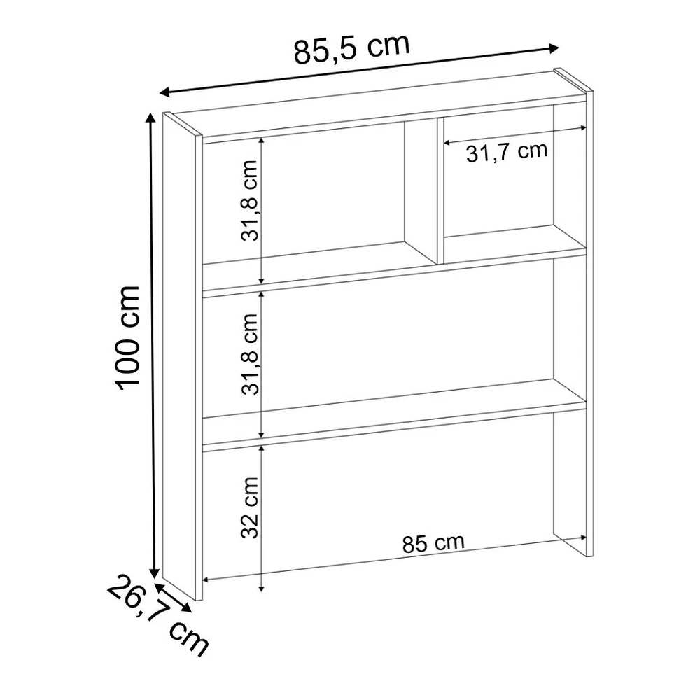 Estante Infantil Organizadora Com Nichos Cindy L03 Branco - Mpozenato