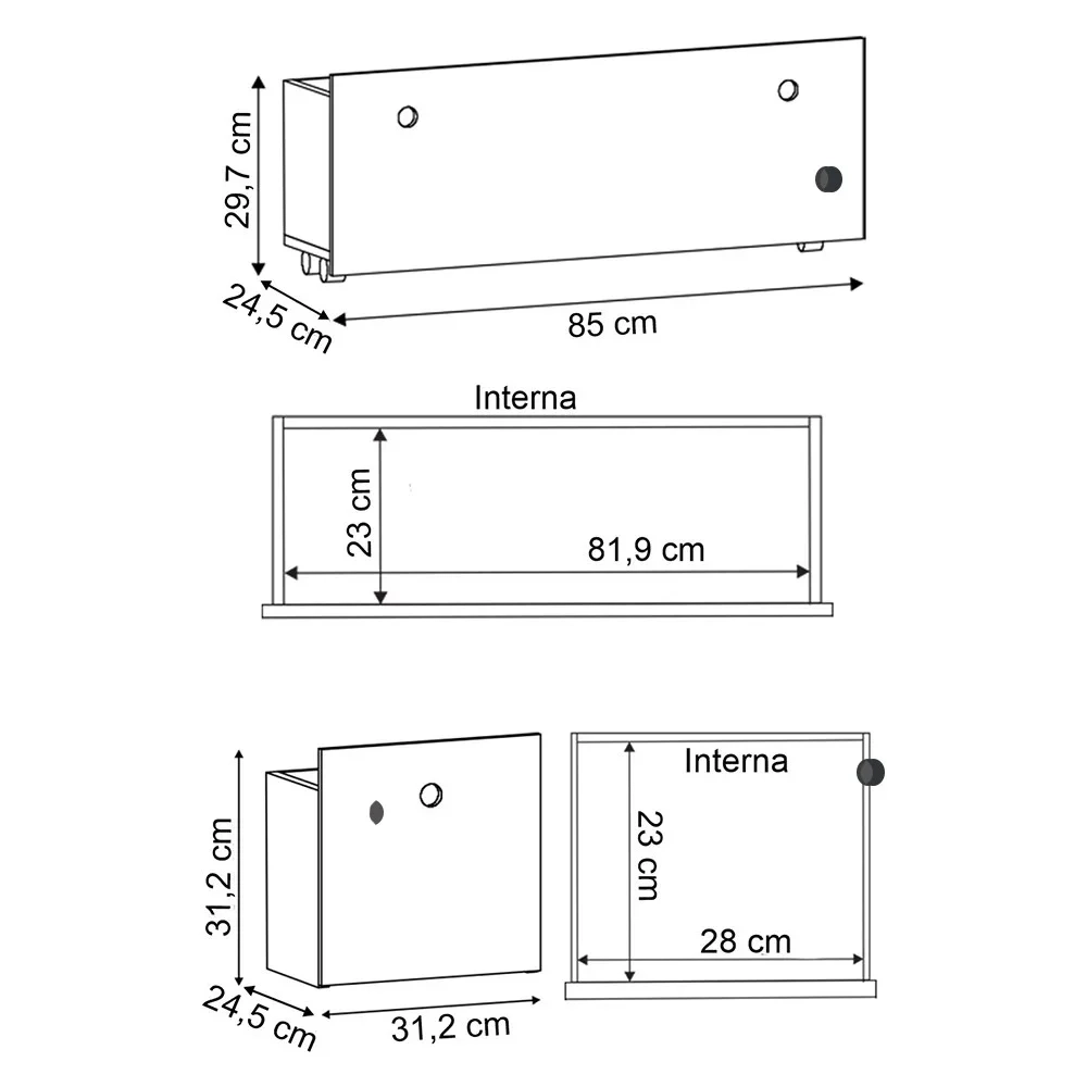 Estante Infantil Organizadora Com Nichos 2 Gavetas Cindy L03 Branco - Mpozenato