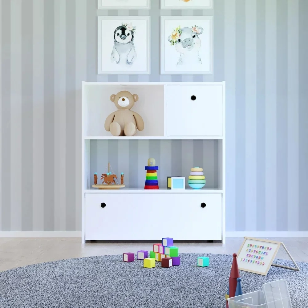 Estante Infantil Organizadora Com Nichos 2 Gavetas Susie Branco - Lumil Móveis