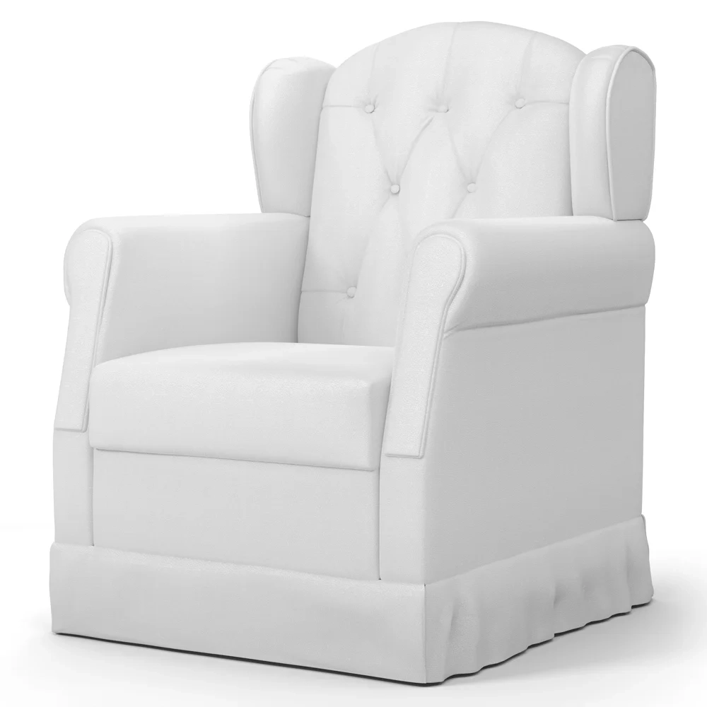 Poltrona de Amamentação Balanço Letícia e Armário Multiuso Bella Branco - Phoenix