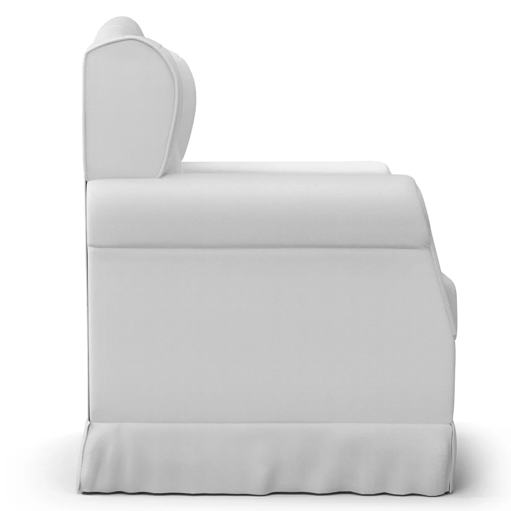 Poltrona de Amamentação com Puff Letícia e Armário Multiuso Bella Branco - Phoenix