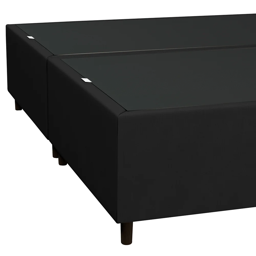 Base Cama Box Casal Queen 158cm Bipartido Hit Z04 Suede Preto - Mpozenato