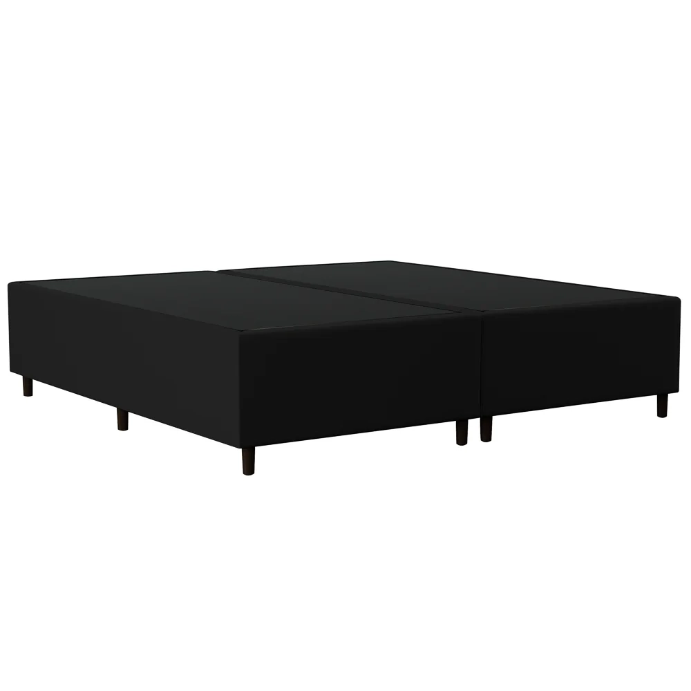 Base Cama Box Casal Queen 158cm Bipartido Hit Z04 Sintético Preto - Mpozenato