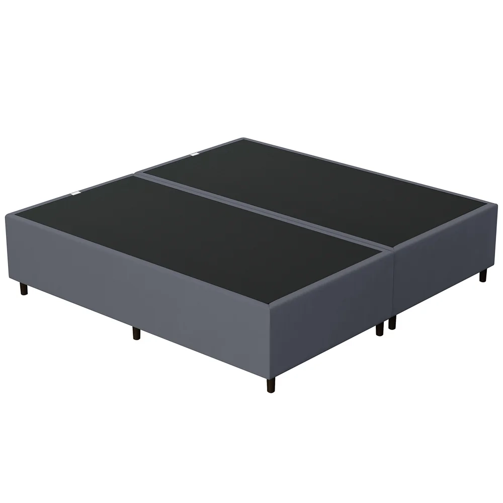 Base Cama Box Casal Queen 158cm Bipartido Hit Z04 Suede Cinza - Mpozenato