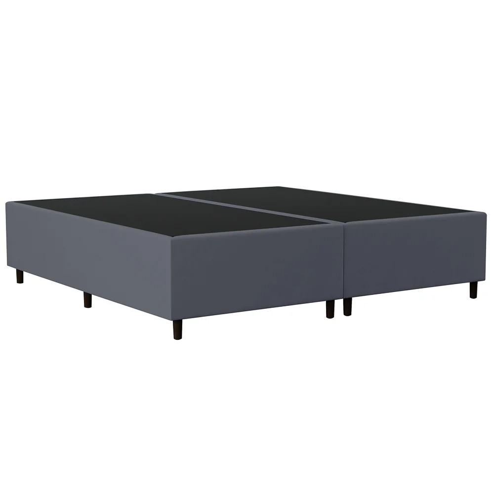 Base Cama Box Casal Queen 158cm Bipartido Hit Z04 Suede Cinza - Mpozenato