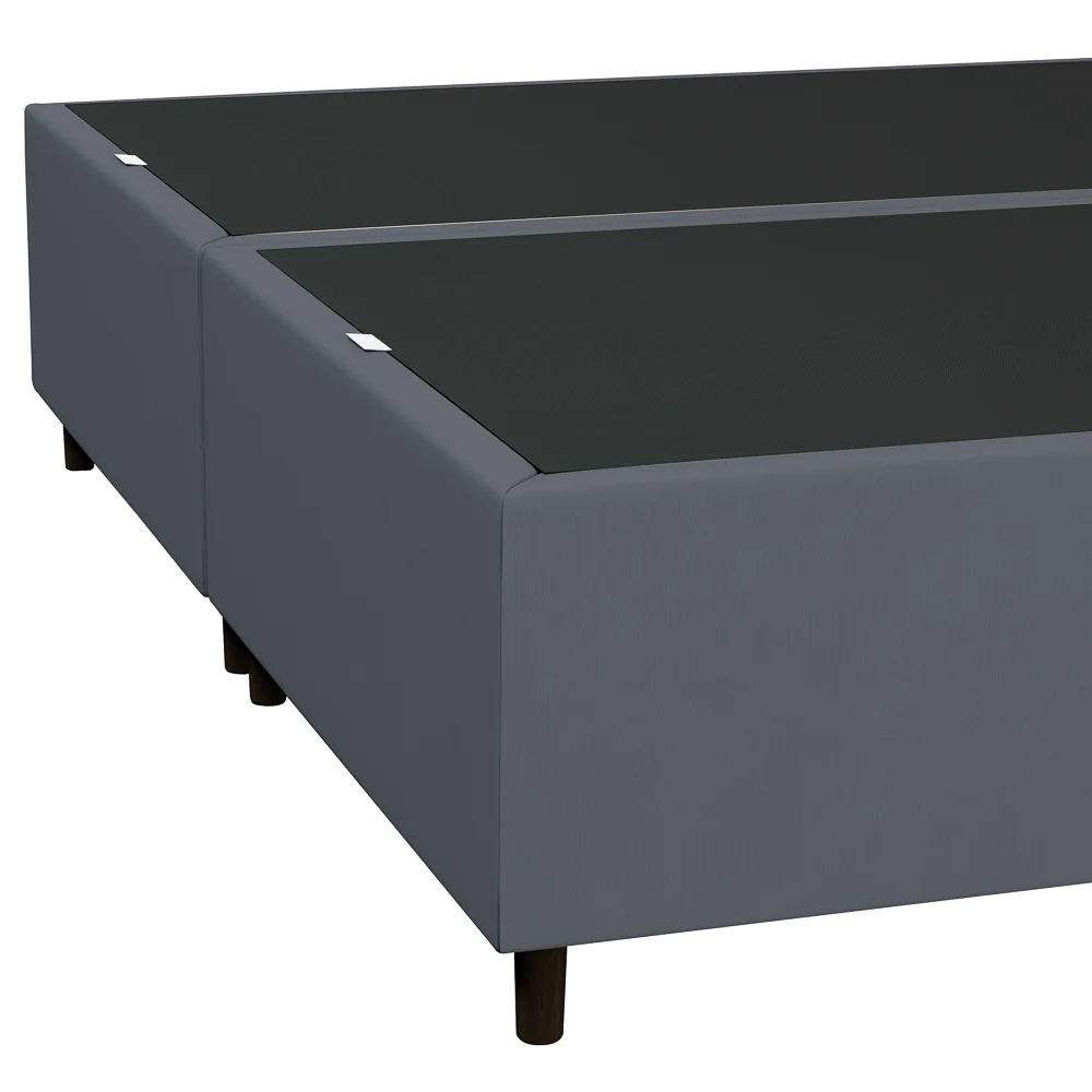 Base Cama Box Casal Queen 158cm Bipartido Hit Z04 Suede Cinza - Mpozenato