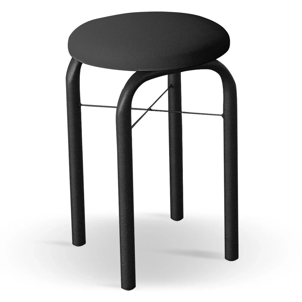 Conjunto Mesa de Cozinha Prattica Industrial 90cm com 2 Banquetas F02 Castanho/Preto - Mpozenato