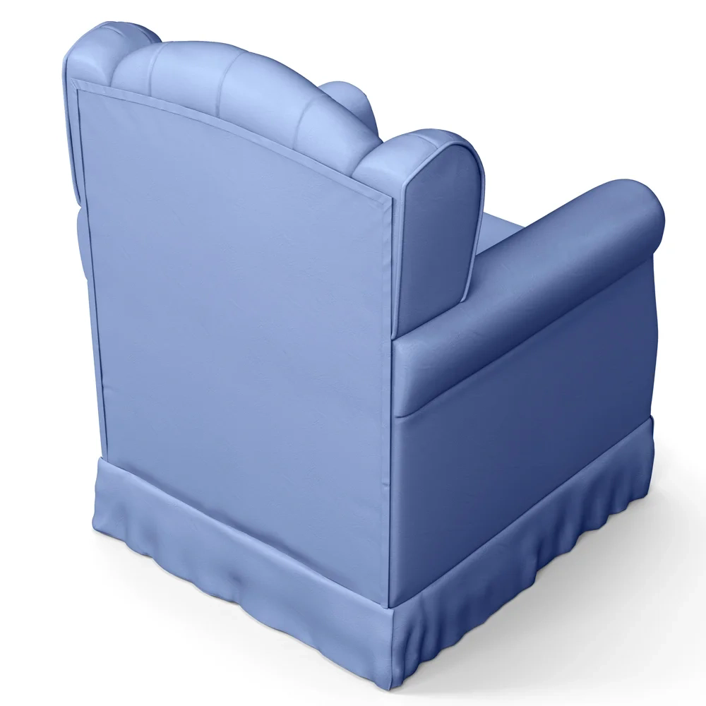 Poltrona de Amamentação Balanço Lucy Z39 Sintético Azul - Mpozenato