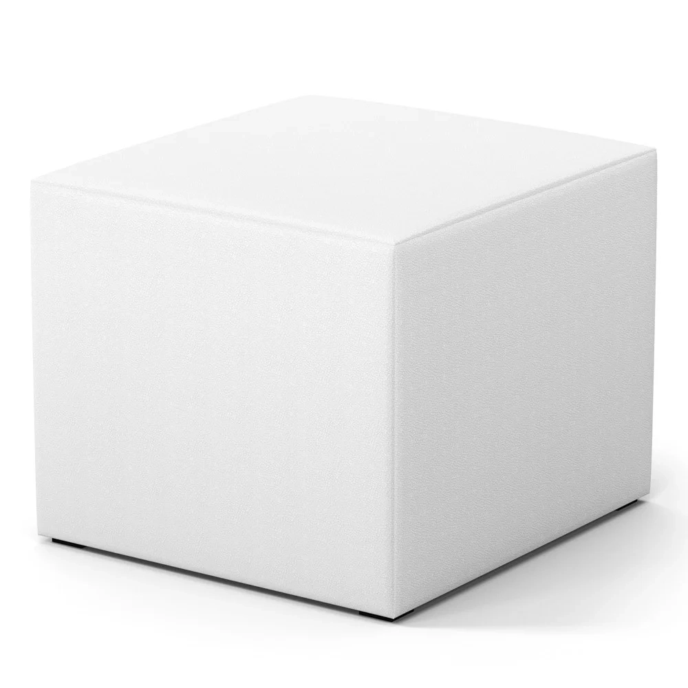 Poltrona de Amamentação Pés Madeira e Puff Lucy Z39  Sintético Branco - Mpozenato