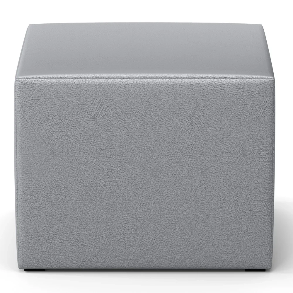 Poltrona de Amamentação Pés Madeira e Puff Lucy Z39  Sintético Cinza - Mpozenato