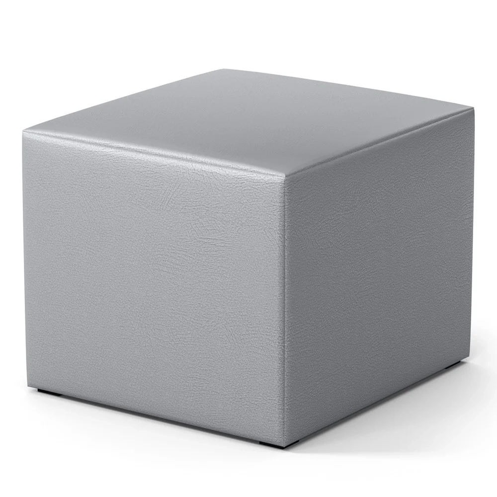 Poltrona de Amamentação Pés Madeira e Puff Lucy Z39  Sintético Cinza - Mpozenato