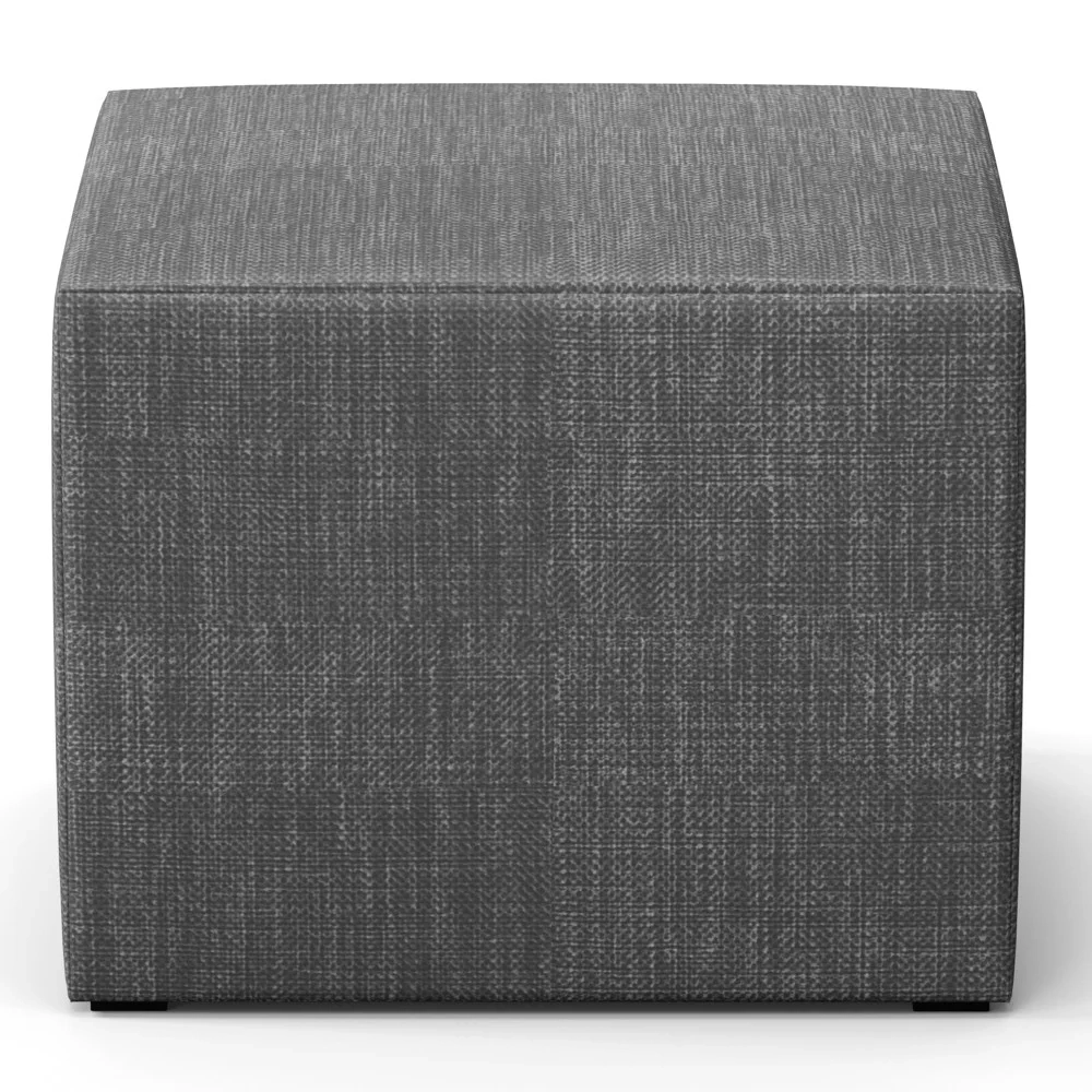 Poltrona de Amamentação Pés Madeira e Puff Lucy Z39 Linho Cinza Escuro - Mpozenato