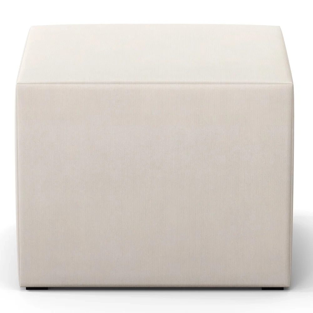 Poltrona de Amamentação Pés Madeira e Puff Lucy Z39  Suede Bege - Mpozenato