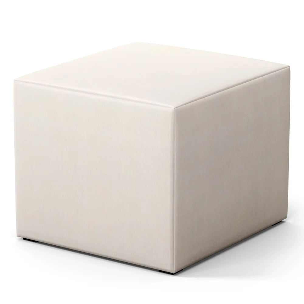 Poltrona de Amamentação Pés Madeira e Puff Lucy Z39  Suede Bege - Mpozenato