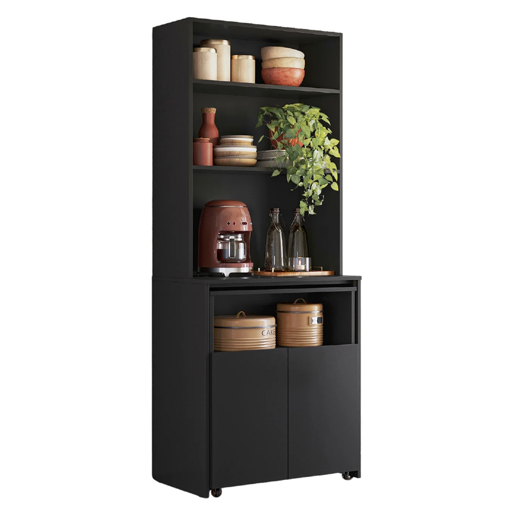 Mesa Bancada Gourmet Para Cozinha Salt Preto Z06 - Mpozenato