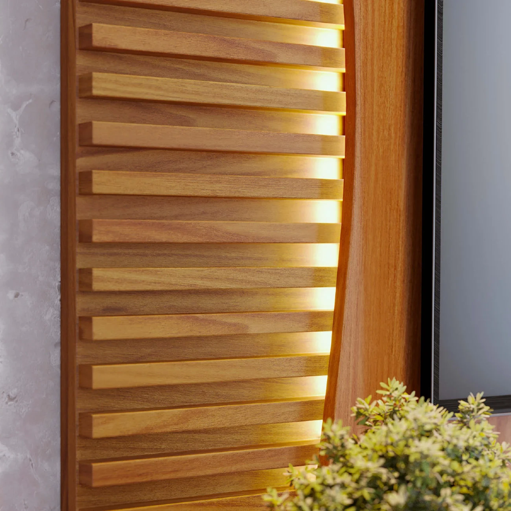 Painel TV 65 Pol e Bancada Suspensa Sintra Freijó/Off White C05 - Mpozenato