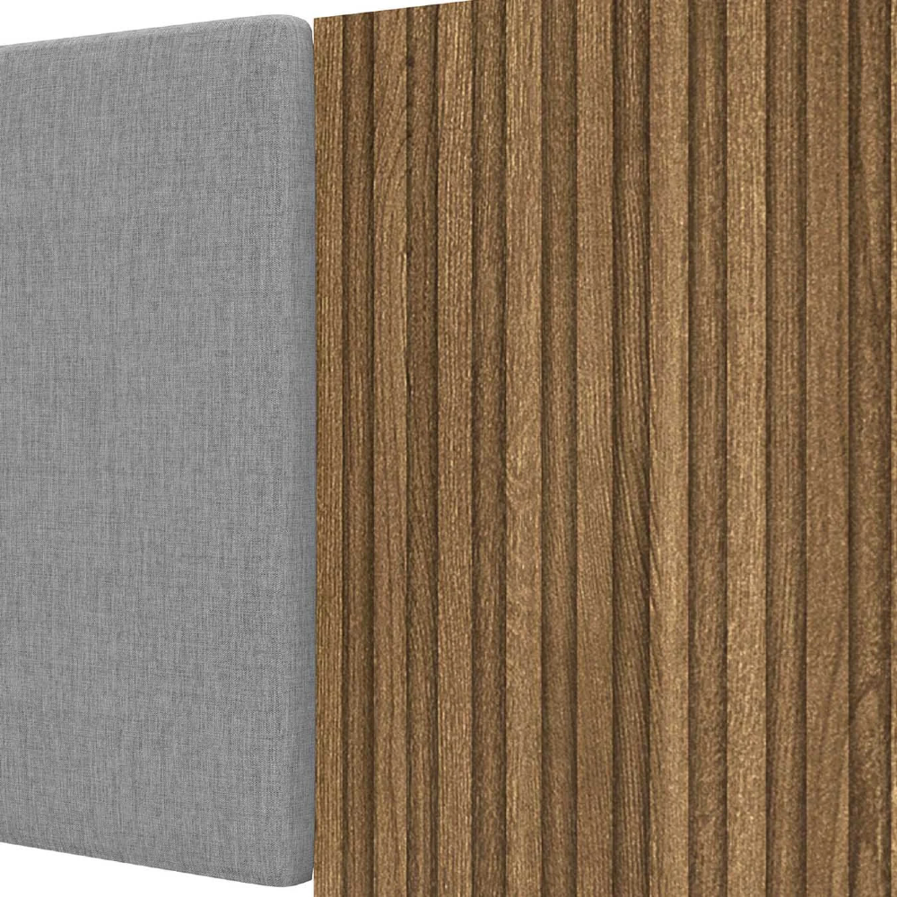 Cabeceira Casal Queen 268cm Com LED Dubai Zen Linho Cinza - Vila Rica