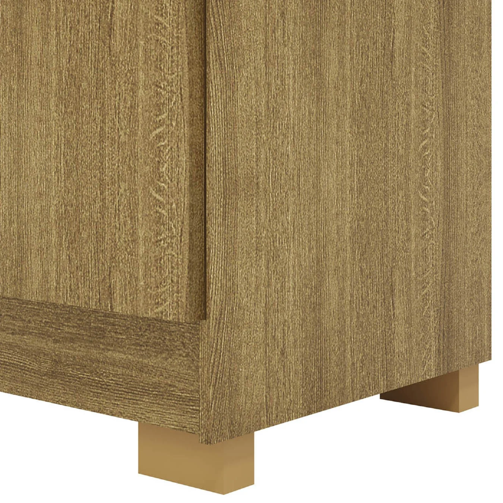 Guarda Roupa Casal 218cm Com Espelho Elegance Nature - Vila Rica