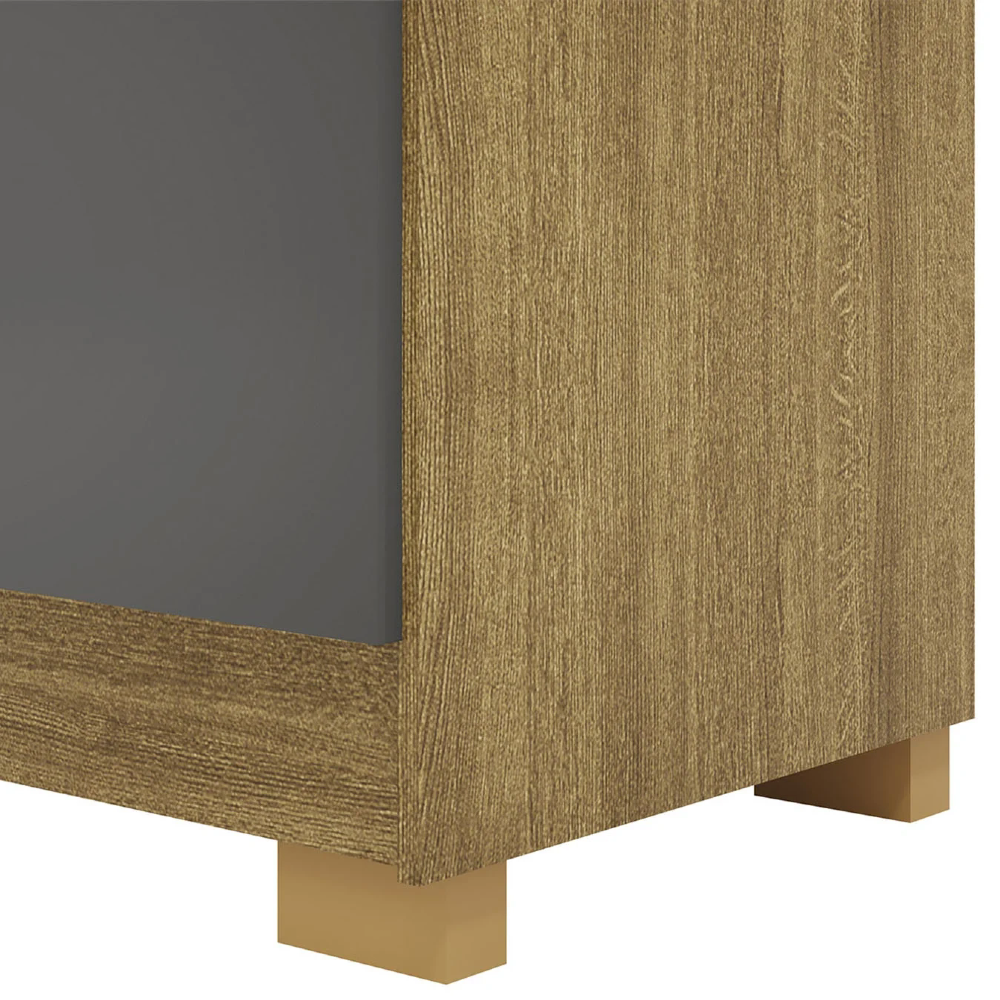 Guarda Roupa Casal 218cm Com Espelho Bolty Nature/Alasca V02 - Mpozenato