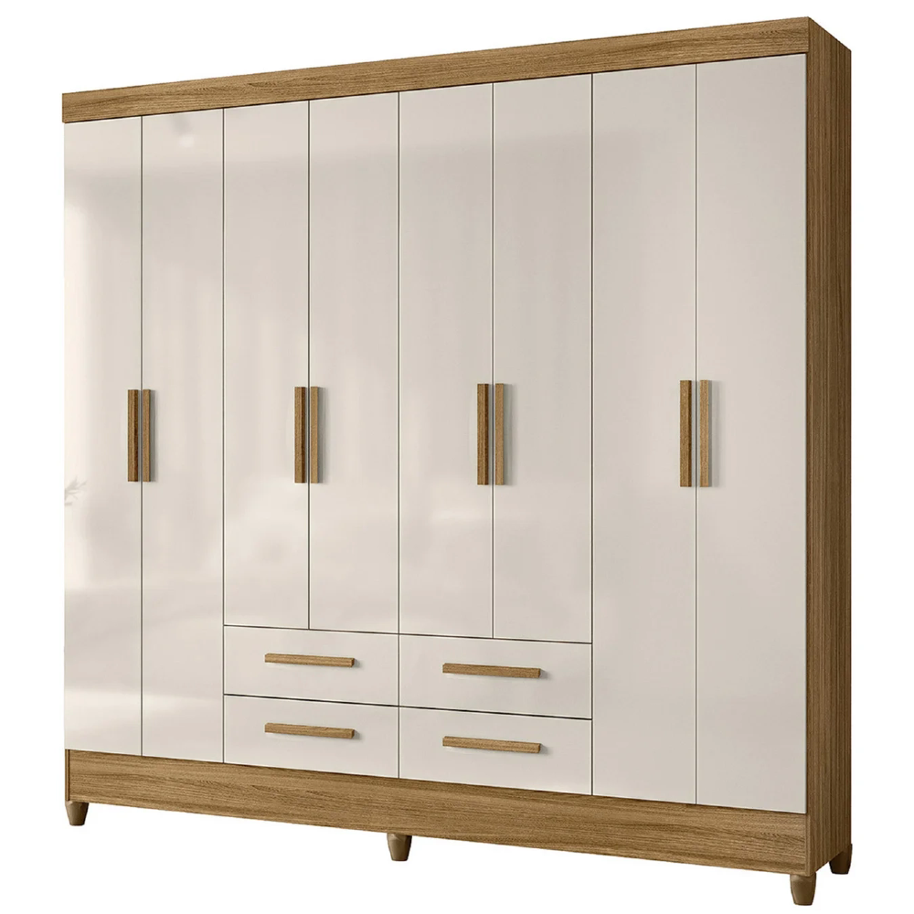 Guarda Roupa Casal 204cm 8 Portas Vitta Freijó/Off Z17       - Mpozenato